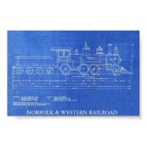 NORFOLK & WESTERN RAILROAD ENGINE NO.521  posters
