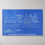 NORFOLK & WESTERN RAILROAD ENGINE NO.521  posters