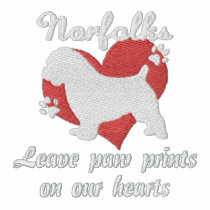 Norfolks Leave Paw Prints Embroidered Shirt embroidered shirts