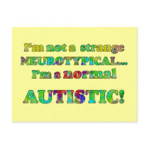 Normal Autistic Postcard