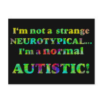 Normal Autistic Postcard
