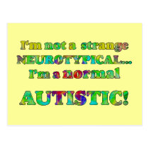 Normal Autistic Postcard