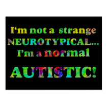 Normal Autistic Postcard