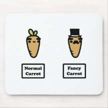 Normal Carrot, Fancy Carrot Mousepads