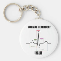 Normal Heartbeat Inside (ECG EKG) Key Chains