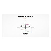 Normal Heartbeat Inside (ECG EKG) Custom Photo Card