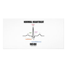 Normal Heartbeat Inside (ECG EKG) Custom Photo Card
