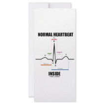 Normal Heartbeat Inside (ECG EKG) Rack Card Template