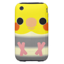 Normal Pied Cockatiel Tough iPhone 3 Cases