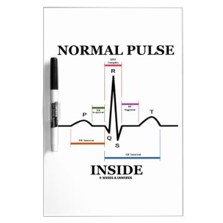 Normal Pulse Inside (ECG/EKG Electrocardiogram) Dry Erase Whiteboard