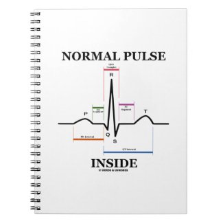 Normal Pulse Inside (ECG/EKG Electrocardiogram) Spiral Notebooks