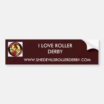 normal_shedevilslogo, WWW.SHEDEVILSROLLERDERBY.... Bumper Stickers