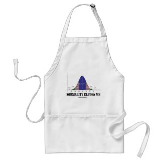 Normality Eludes Me (Bell Curve Humor) apron