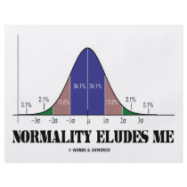 Normality Eludes Me (Bell Curve Humor) Flyer