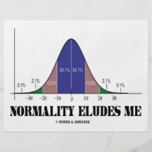 Normality Eludes Me (Bell Curve Humor) Flyer