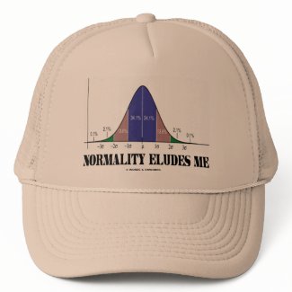Normality Eludes Me (Bell Curve Humor) hat