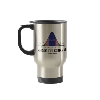 Normality Eludes Me (Bell Curve Humor) mug