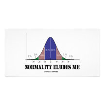 Normality Eludes Me (Bell Curve Humor) Personalized Photo Card