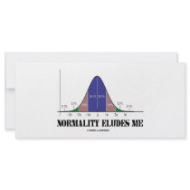Normality Eludes Me (Bell Curve Humor) Rack Card
