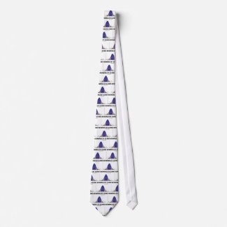 Normality Eludes Me (Bell Curve Humor) tie