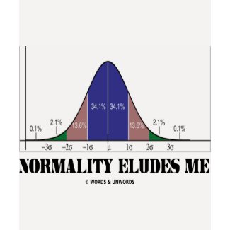 Normality Eludes Me (Bell Curve Humor) shirt