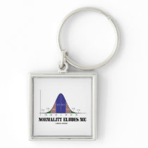 Normality Eludes Me (Statistics Humor) Keychains