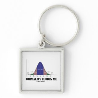 Normality Eludes Me (Statistics Humor) keychain