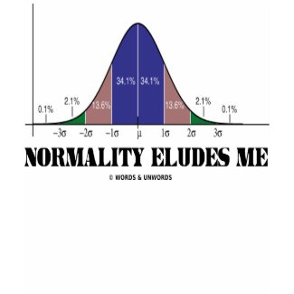 Normality Eludes Me (Statistics Humor) shirt