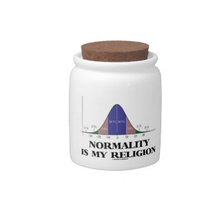 Normality Is My Religion (Bell Curve Humor) Candy Dishes