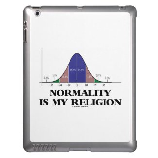 Normality Is My Religion (Bell Curve Humor) Case For iPad