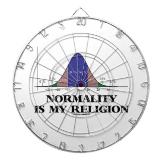 Normality Is My Religion (Bell Curve Humor) Dart Boards