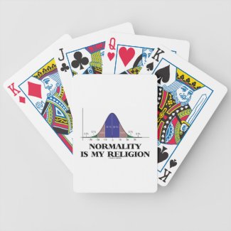Normality Is My Religion (Bell Curve Humor) Poker Deck