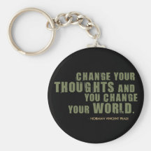 Norman Vincent Peale Quote Keychain