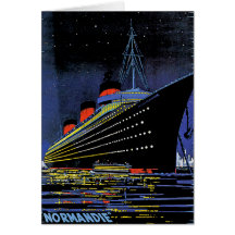 Normandie en la noche tarjetas