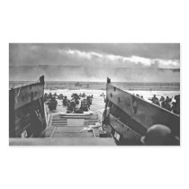 Normandy Invasion at D-Day - 1944 Rectangular Sticker