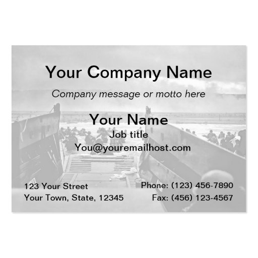 Normandy Landing Business Card (front side)