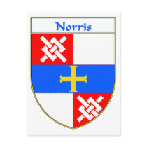 Norris Coat of Arms/Family Crest postcards