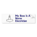 Norse Electrician Bumper Sticker bumper stickers by heathcraft Norse Electrician Bumper Sticker bumper stickers