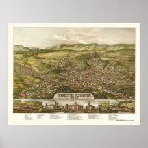 North Adams, MA Panoramic Map - 1881 Posters