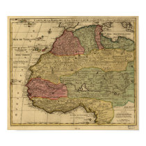 North Africa 1742 Antique Map posters
