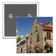 North America, Canada, Quebec, Old Quebec City. Pinback Button