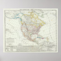North America Map Print