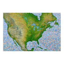 North America Mosaic posters by teramosaic North America Mosaic posters