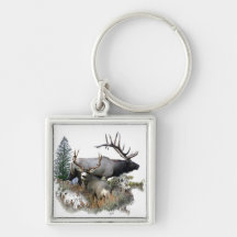North American big game Key Chains