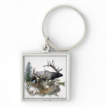 North American big game Key Chains