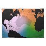 North Atlantic Ocean Current Map Placemat