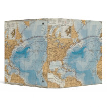 North Atlantic Ocean Map Vinyl Binders