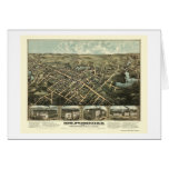 North Attleboro, MA Panoramic Map - 1878 Greeting Cards