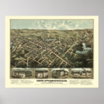 North Attleboro, MA Panoramic Map - 1878 posters