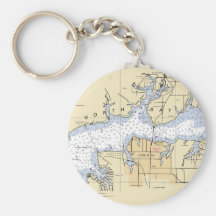 North Bay Lynn Haven, Florida Nautical Chart keys Key Chains